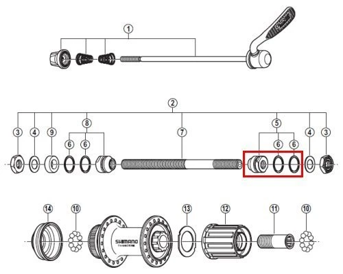Shimano Konus HR Rechts C-201 / M475 / M495 / RM60 Y-30G90500 4 Shimano Konus HR Rechts C-201 / M475 / M495 / RM60 Y-30G90500 – Bild 2
