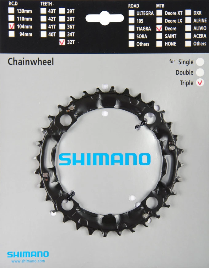 Shimano Deore 2000 4-Arm 32 Zähne N-Type IG Schwarz Stahl (längere Lebensdauer) Y-1EA98100 3 Shimano Deore 2000 4-Arm 32 Zähne N-Type IG Schwarz Stahl (längere Lebensdauer) Y-1EA98100