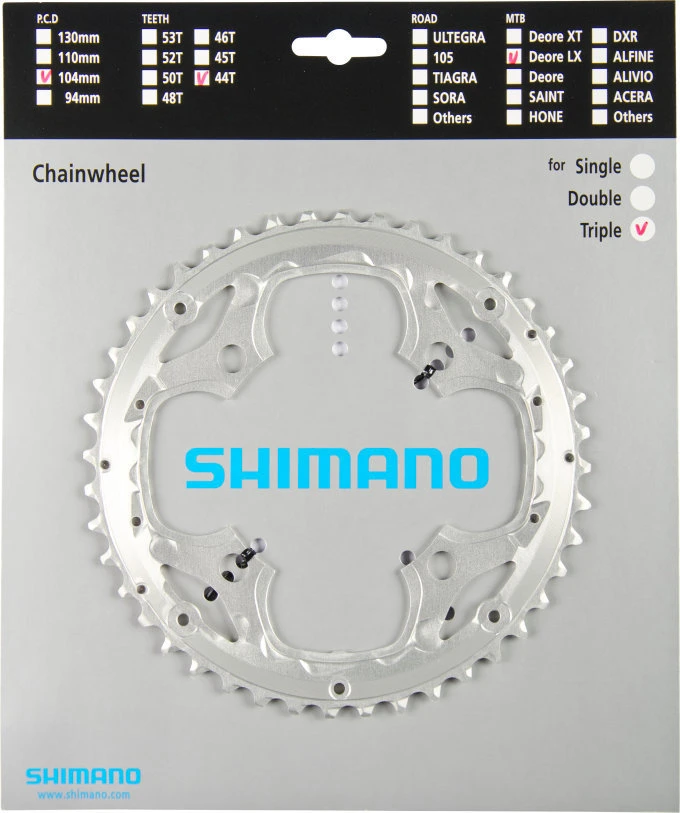 Shimano LX Ab 2009 4-Arm 9-fach 44 Zähne AA-Type IG Alu Silber Y-1KS98060 3 Shimano LX Ab 2009 4-Arm 9-fach 44 Zähne AA-Type IG Alu Silber Y-1KS98060