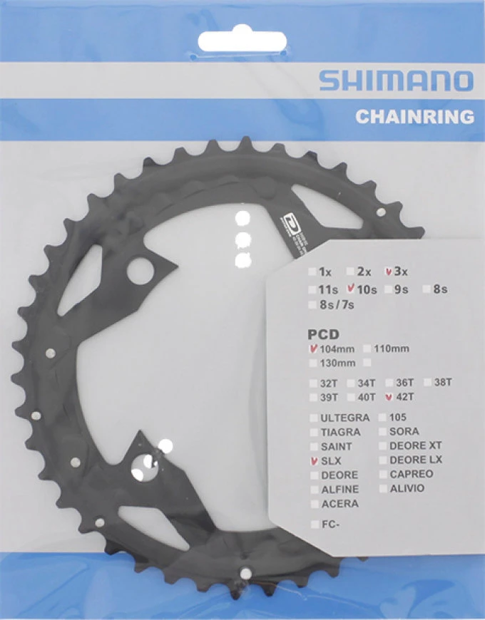 Shimano SLX Ab 2013 4-Arm 10-fach 42 Zähne AE-Type Alu Schwarz Y-1N998060 3 Shimano SLX Ab 2013 4-Arm 10-fach 42 Zähne AE-Type Alu Schwarz Y-1N998060
