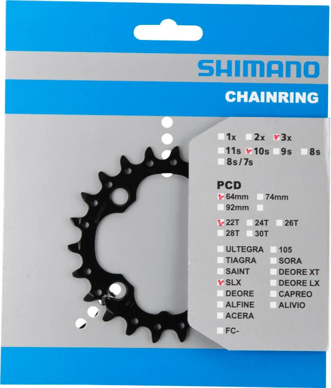 Shimano SLX Ab 2014 4-Arm 10-fach 22 Zähne AN-Type Stahl Schwarz Y-1NW22000 3 Shimano SLX Ab 2014 4-Arm 10-fach 22 Zähne AN-Type Stahl Schwarz Y-1NW22000